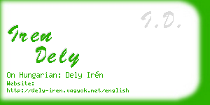 iren dely business card